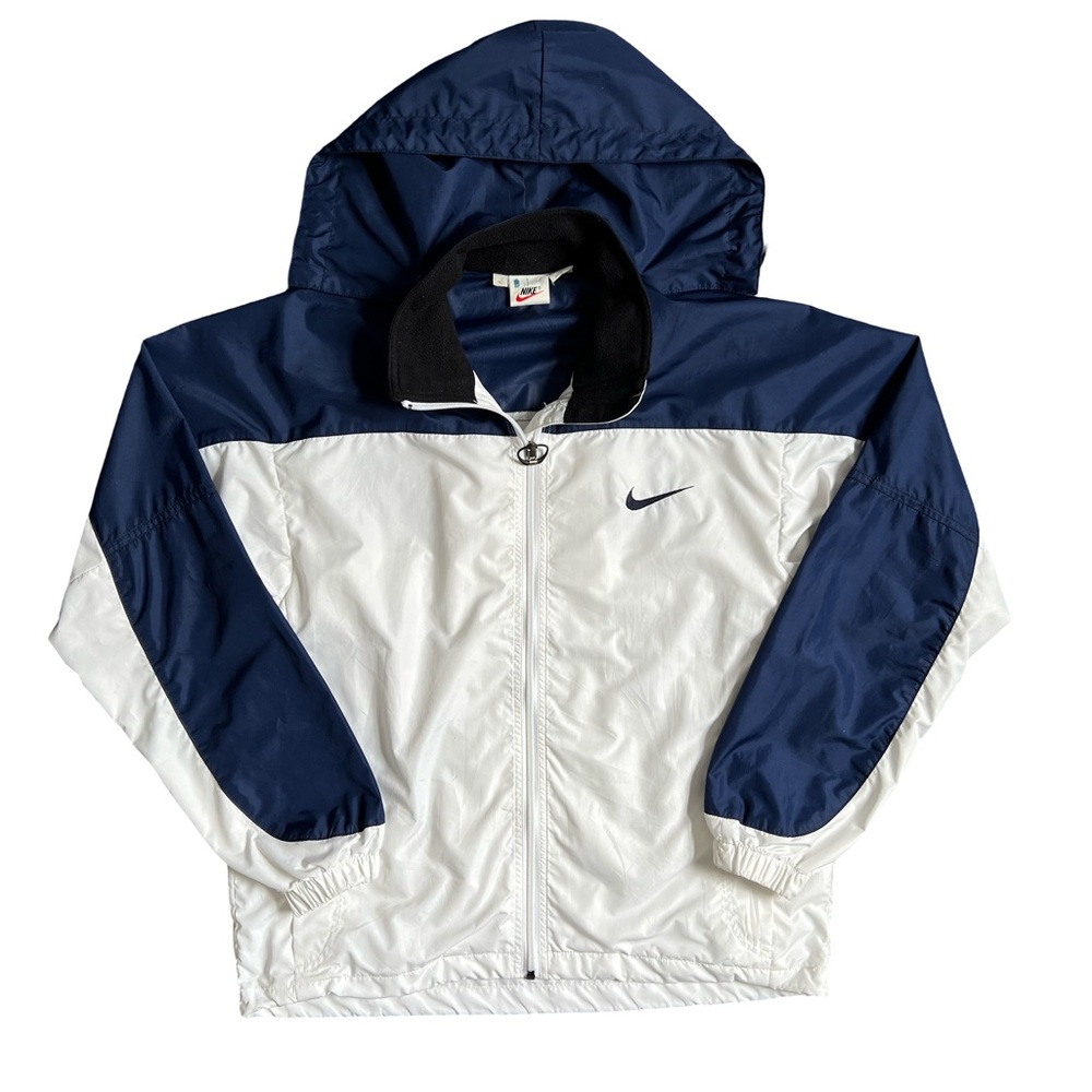 Nike Blue and White Windbreaker Jacket
